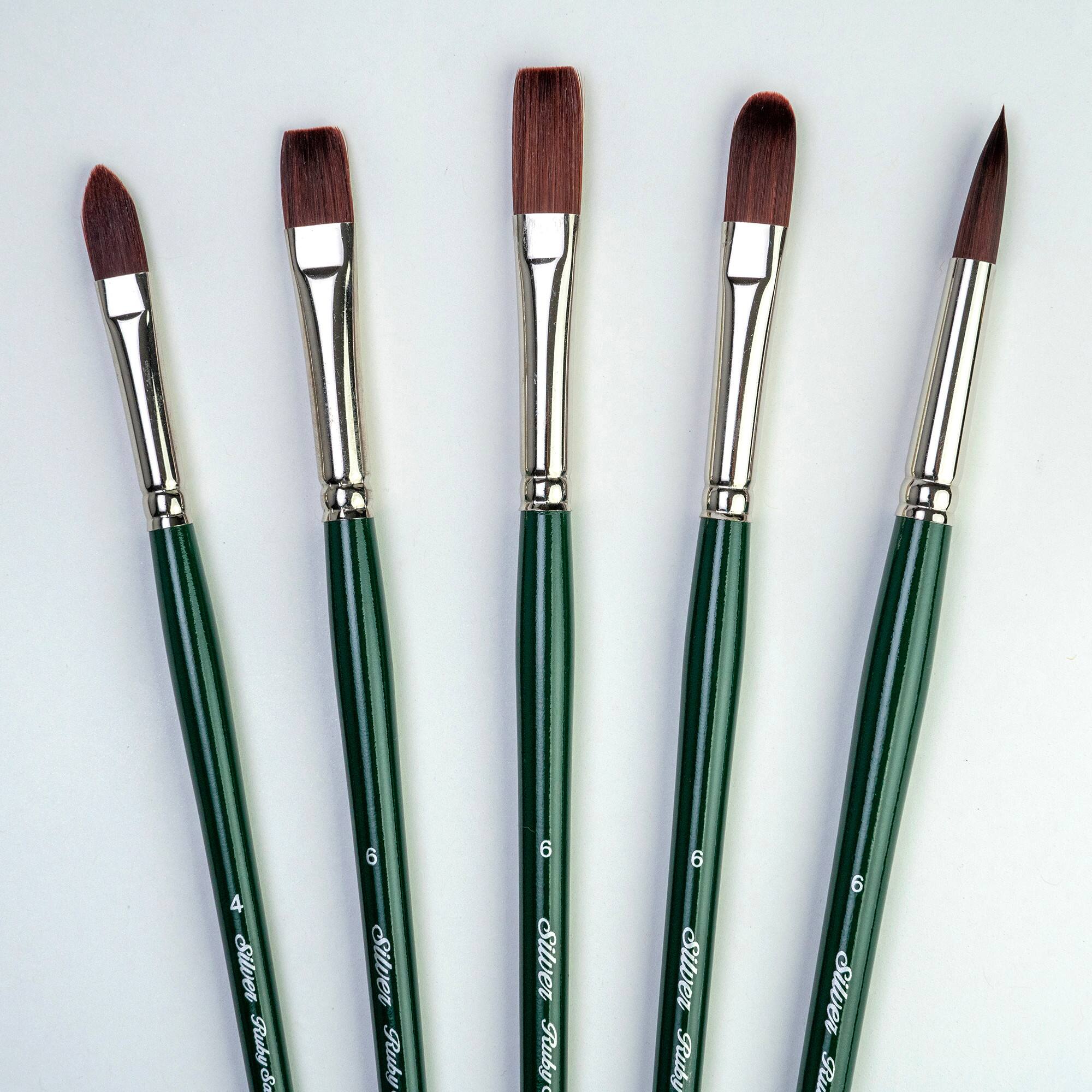 Silver Brush Limited Ruby Satin® 5 Piece Brush Set